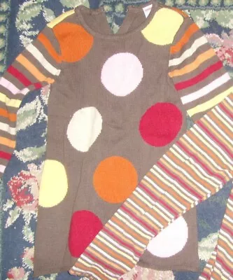 RARE Gymboree Sweater Dress   Girls 3t Fall For Monkey Monkeys Polka Dots • $11.03