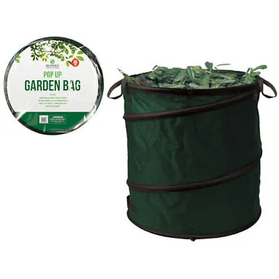 Pop-Up Garden Waste Bag - Green Large Heavy Duty Refuse Reusable Storage Sack • £9.19