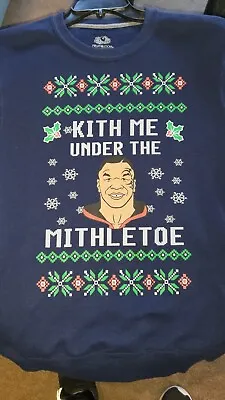 Mike Tyson Kith Me Under The Mitheltoe Ugly Christmas Sweater Size Small • $6.99