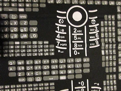 Cell Phone Keyboard Text Black Cotton Fabric Fq  • $3.75