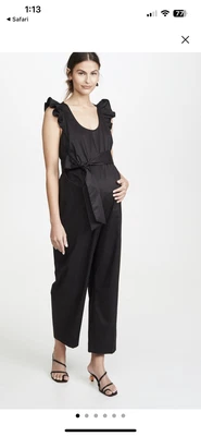 $75 • Buy Hatch Maternity Black Cotton Jumpsuit