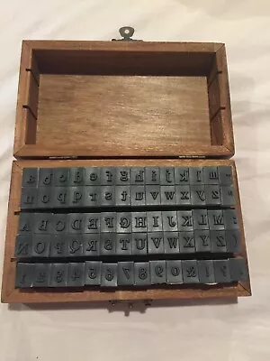 $18.41 • Buy 70pcs Alphabet Stamps Vintage Wooden Rubber Letter Number And Symbol Stamp Set