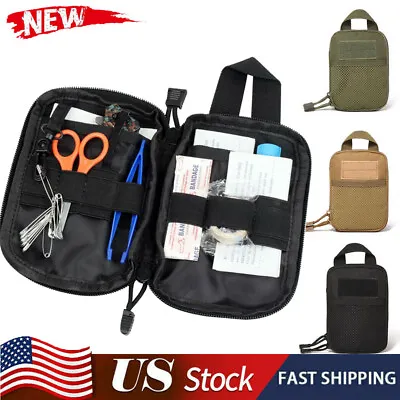 Tactical Molle Medical First Aid Hunting Pouch Travel Pocket Organizer EDC Bag • $8.99