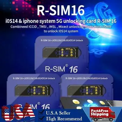 Upgrade RSIM 16 Nano Unlock Card For IOS14 IPhone 12 Pro 12 Pro Max XXS Max 8 E • $15.79