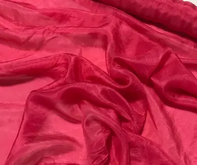 $11.99 • Buy Hand Dyed CHERRY RED China Silk HABOTAI Fabric