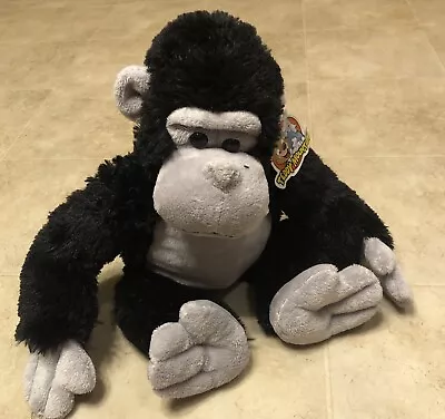 Teddy Mountain Monkey Plush Black/Grey Shaggy Hook N Loop Stuffed Animal 15  • $5.99