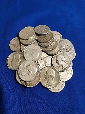 $1 One Dollar Face Value 90% Silver Circulated Quarters • $22.89