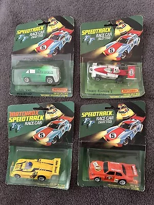 NEW 4pc Matchbox Speedtrack Slot Car - Renault Elf Texaco Hulk Van BMW • $220