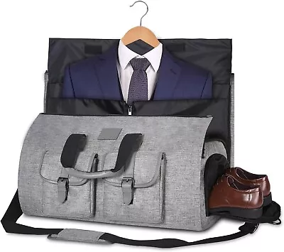 £27.49 • Buy UNIQUEBELLA Travel Suit Carrier Garment Duffel Bag Large Holdall For Men Grey