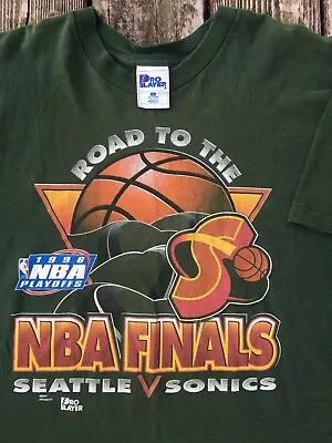 Seattle Sonics Shirt Vtg 1996 Finals NBA Pro Player Supersonics 90s XL • $59.99