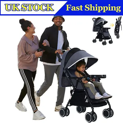 £59.90 • Buy Travel Foldable Baby Stroller Pushchair Pram Toddler Buggy Adjustable Backrest