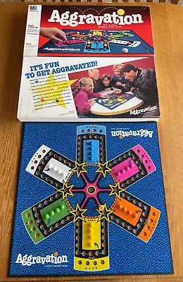 Vintage 1989 AGGRAVATION Marble Race Game By Milton Bradley  ~ 100% COMPLETE • $14.24