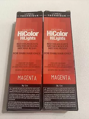 (Set Of 2) L'Oreal Excellence HiColor HiLights For Dark Hair Color: Magenta • $21.95