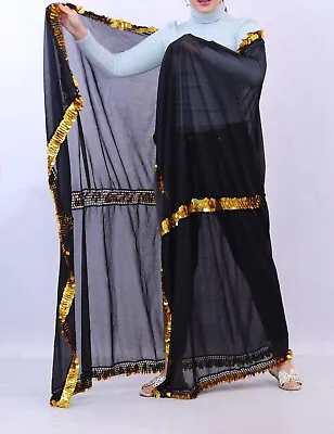 Melaya Laff Leff Baladi Iskandaran Egyptian BellyDance  Veil 77201 • $48.99