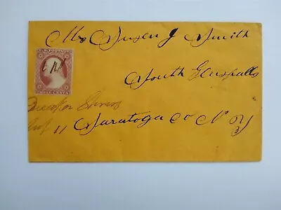 New York: Quaker Springs 1850s #11 Cover Ms At Left DPO Saratoga Co • $25