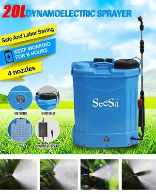 SeeSa Electric 20L Weed Garden Sprayer Rechargeable Backpack Farm Pump Spray • $85.99