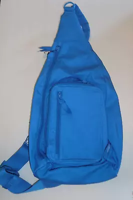 Vera Bradley Sling Backpack Womens Bookbag Blue Aster New 34947-5264 • $48.39
