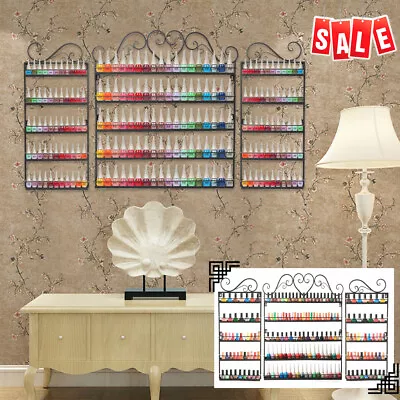 Metal 5 Tier Nail Polish Rack Wall Mounted Display Organizer Holder Stand Assemb • $21.99