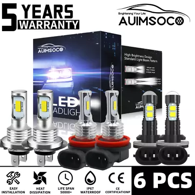 6x 6500K For Hyundai Elantra GT 2013 LED Headlight Hi-Low Beam Fog Lights Bulbs • $36.99