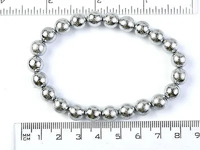 METEORITE BRACELET Beads 8.5mm Muonionalusta Sweden 56.5g #OTHER1562 • $555.50