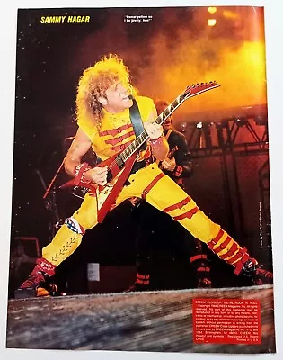 Sammy Hagar Live (van Halen)~orig 1985 Poster~vintage Full Page Pinup Clipping • $15.99