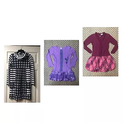 Lot Of 3 Girls Dresses Sophie Catalou Naartjie J. Khaki Sz 9/10 Used • $28.99