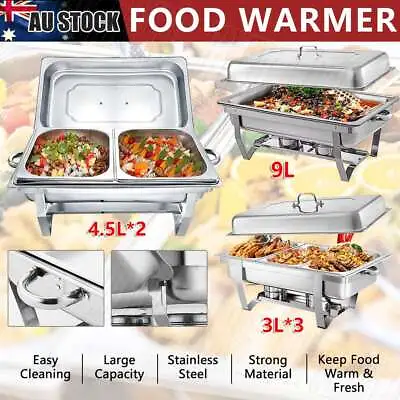 9L 304 Insulated Food Warmer Bain Marie Food Warmer Buffet Warmer Chafing Dish • $43.95