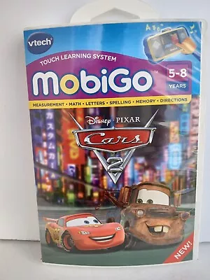 V Tech Learning System Mobigo 5-8Y Disney Pixar Cars 2 Cartridge Math Spelling • $7