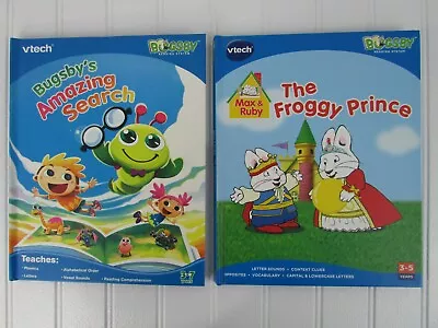 VTech Reading System Books With Cartridges Max & Ruby Bugsby (2) Books • $17.99