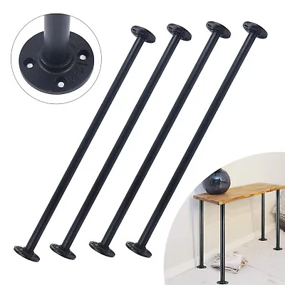 4 Pack 30  Industrial Metal Pipe Table Legs Coffee Table DIY Furniture Leg Black • $36