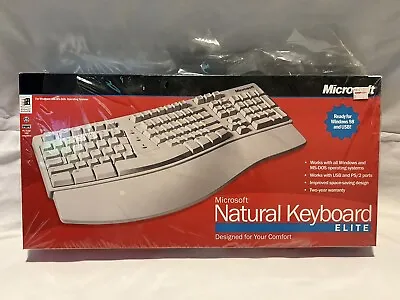 Microsoft Natural Keyboard Elite 20 28600082 Wired New Factory Sealed NOS READ • $142.50