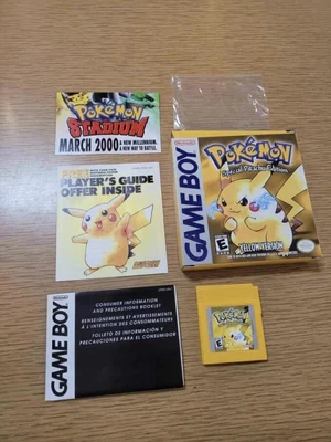 $299.99 • Buy Pokemon Yellow Version Special Pikachu Nintendo Game Boy Complete CIB Saves