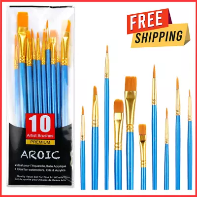 Best Model Miniature Paint Brushes Small Detail Art Paint Brush With Set 10 Pcs* • $6.98