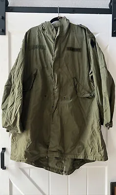 M-1951 Shell Parka SZ M Jacket Vintage 1950s USA Military Korean War Fishtail • $154