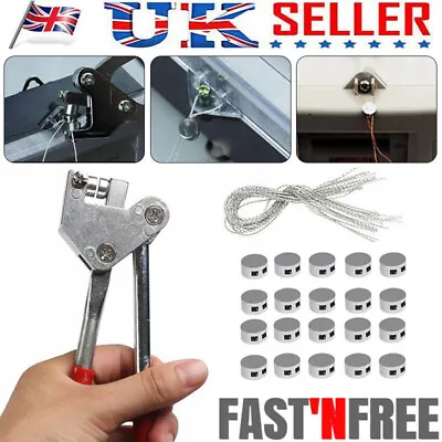 Sealing Plier+20pcs Security Lead Seal +20pcs Seal Wires Electric Meter Tags NEW • £13.72