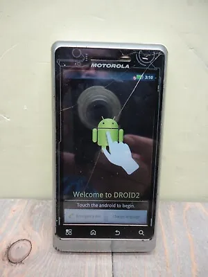 Motorola Droid R2-D2 8GB Black/White Verizon Smartphone Cracked Screen W/ Box • $89.91