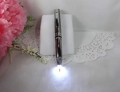 3 In 1 Medina Lighted Tip Gunmetal Stylus LED Flashlight Adler Pen • $14.99