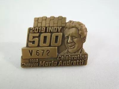 2019 Indianapolis 500 103RD Running Bronze Pit Badge Celebrating Mario Andretti  • $99.99