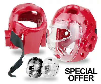 Full Face Headgear Martial Arts Head Guard Gear Sparring Protector W Face Shield • $47.99