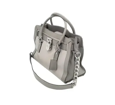 Michael Kors Medium Hamilton Gray Structure Tote With Faux Lock Detail • $100