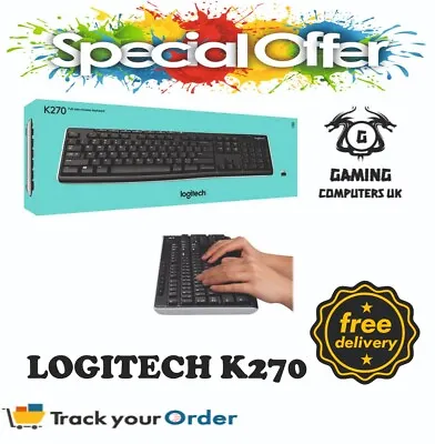 Logitech K270 Wireless Size Keyboard Windows Chromebook Android FREE DELIVERY! • £14.99