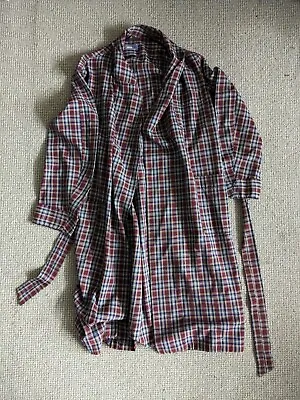 Pendleton Bath Robe Mens Large Vintage Wool Plaid Made In USA Belted Pockets • $64.99