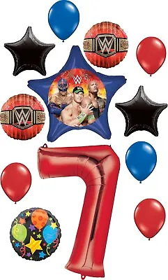 £26.51 • Buy WWE Party Supplies 7th Birthday Balloon Bouquet Decorations