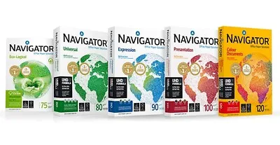 Navigator A4 All Reams 758090100120160gms Copier Paper Computer Printer • £11.99