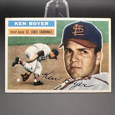 1956 Topps - White Back #14 Ken Boyer • $7