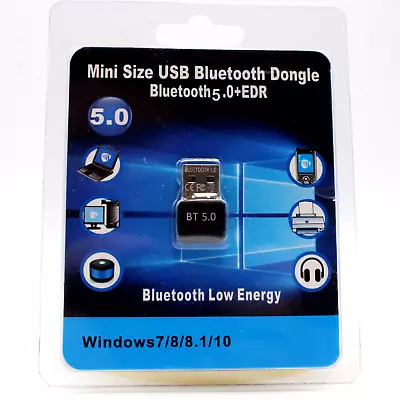 USB Mini Bluetooth 5.0 EDR Dongle Receiver Wireless Audio Stereo Adapter For PC • $12