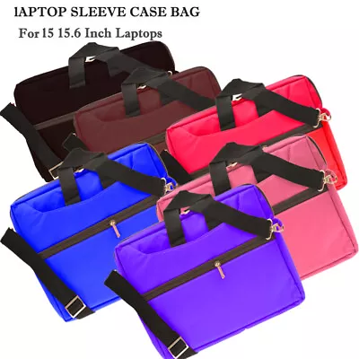 15.6 Inch Laptop PC IPad Table Shoulder Bag Carrying Soft Notebook Case Cover UK • £13.99