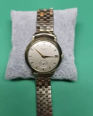 Vintage Universal Geneve Cal. 138C Automatic Bumper Monodate Gold Filled Watch • $200