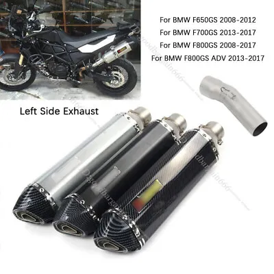 For BMW F650GS F700GS F800GS ADV Motorcycle Exhaust Pipe Slip On 51mm Mufflers • $141.13