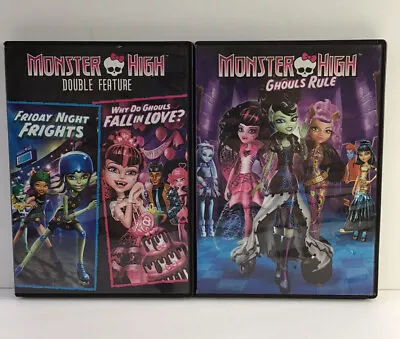 Monster High DVD Lot Of 2 Double Feature Movie Ghouls Rule • $12.99